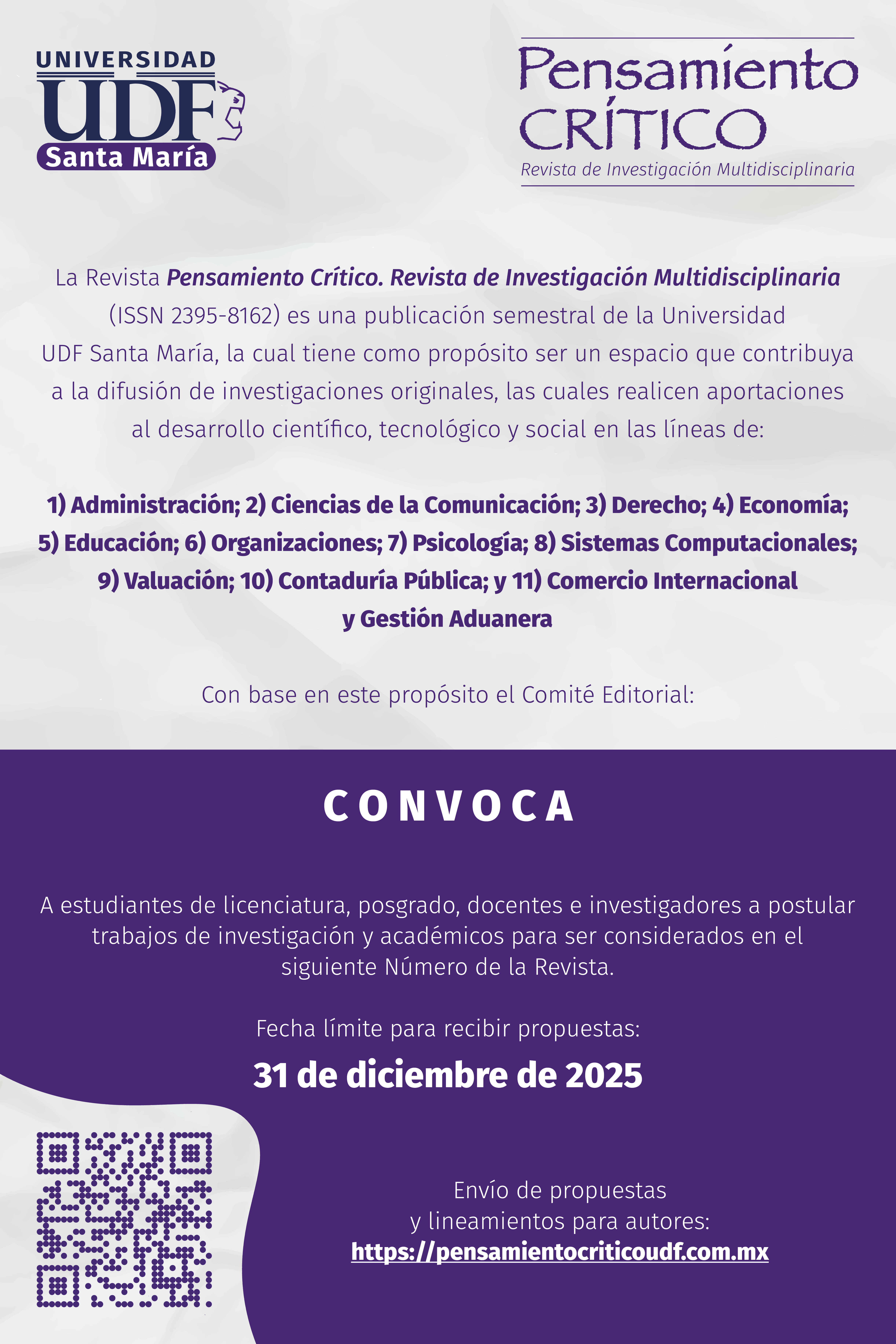 Lineamientos para autores y envío de propuestas